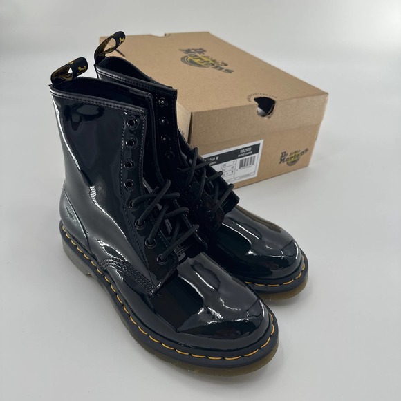 Dr. Martens 1460 Women's Patent Leather Lace Up Combat Boots 9 - Picture 8 of 14